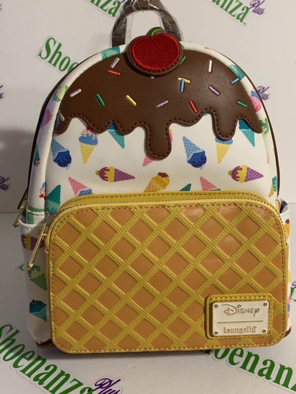 Loungefly Mini Backpack Disney Princess Ice Cream Sundae Cone Cherry Bag - Picture 1 of 9